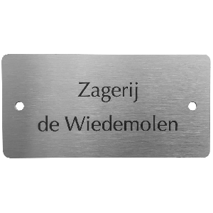 L6 rvs laser gegraveerd 12x6cm