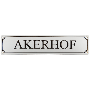 EM189 emaille straatnaambord met kader 33x8cm