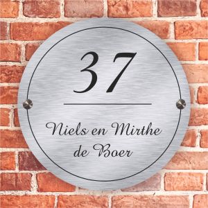 naambordje voordeur rond DB100