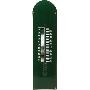 EM273 Emaille thermometer zwart 12x43cm