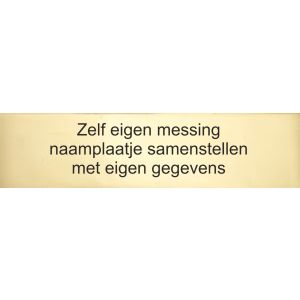 Zelf eigen gegevens invullen messing