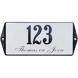 EM113 emaille naambord model oor 23x10cm