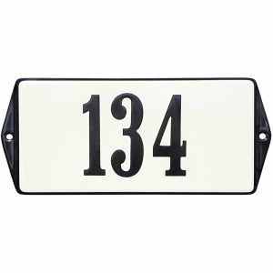 EM041 Emaille huisnummer model oor 23x10cm