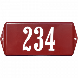 EM031 Emaille huisnummer model oor basic 23x10cm