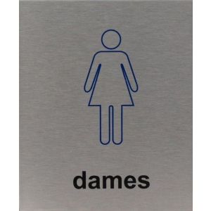 RP23 aluminium RVS look Pictogram DAMES