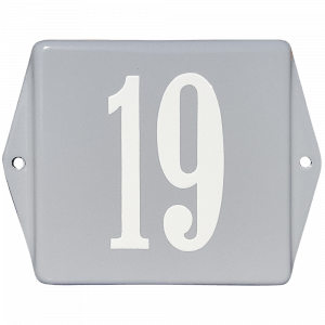 EM029 Emaille huisnummer model oor basic 15x12cm