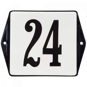 EM039 Emaille huisnummer model oor 15x12cm