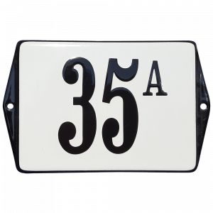 EM040 Emaille huisnummer model oor 19x12cm