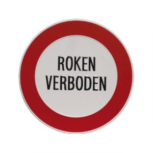 GA009 Roken verboden 24cm rond