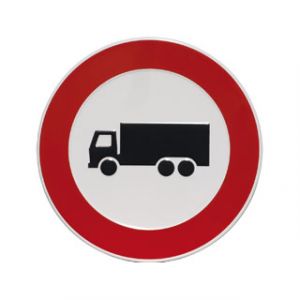 GA019 Verbod vrachtwagen 24cm rond