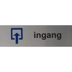 RP11 aluminium RVS look Pictogram INGANG