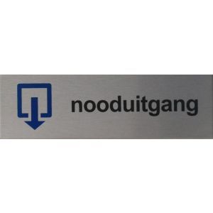 RP12 aluminium RVS look Pictogram NOODUITGANG