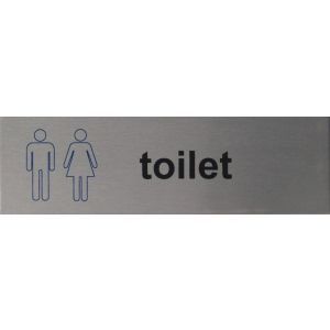 RP03 aluminium RVS look Pictogram TOILET