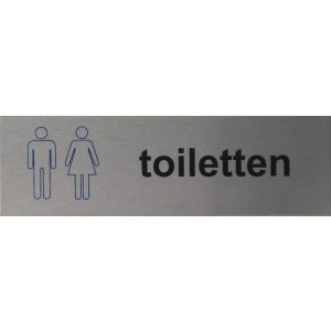 RP04 aluminium RVS look Pictogram TOILETTEN