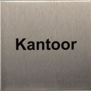 RP40 aluminium RVS look Pictogram Kantoor 80x80mm