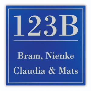 A-121 Emaille look naambord 15x15cm