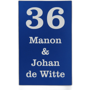 A-30 Emaille look naambord 10x16cm