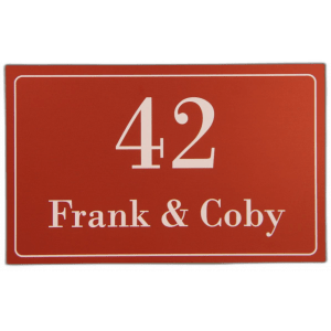 A-40 Emaille look naambord 16x10cm