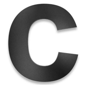 zwart mat letter c