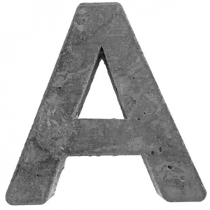 Betonnen letter A