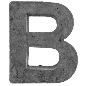 Betonnen letter B