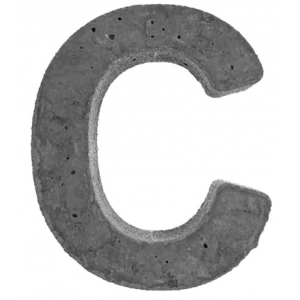 Betonnen letter C