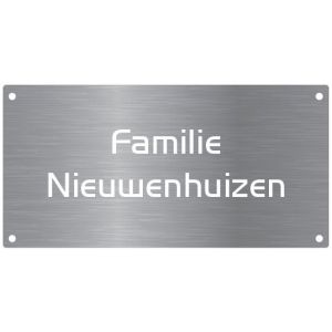 Aluminium naamborden BG-25 24x12cm