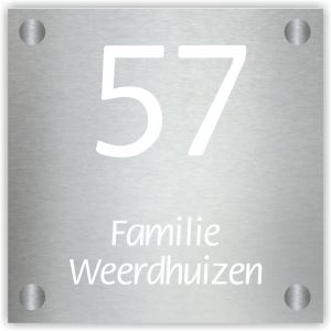 aluminium naambordje 12x12cm BG-31