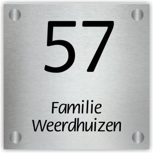 Aluminium naamborden BG-32 15x15cm