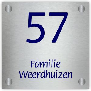 Aluminium naamborden BG-34 25x25cm