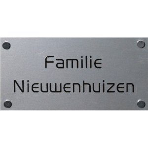 Aluminium naamborden BG-24 20x10cm