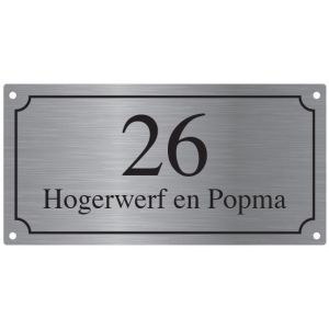 Aluminium naamborden BGA-01 20x10cm