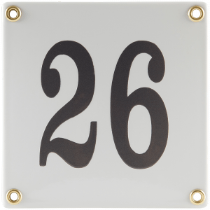 EM007 Huisnummer zonder kader 12x12cm