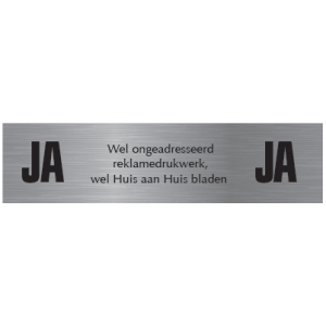 OR-1 RVS JA-JA ongewenste reclame