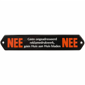 EM290 emaille NEE NEE brievenbusbordje