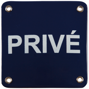 emaille pictogram grijs prive