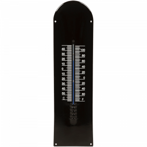 emaille thermometer wit heer 6,5x30cm