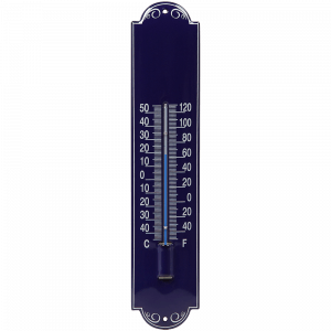 EM270 Emaille thermometer blauw 6.5x30cm