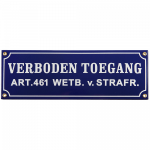 EM216 verboden toegang art.461